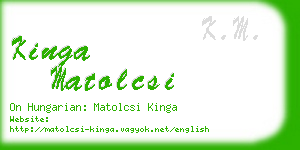 kinga matolcsi business card